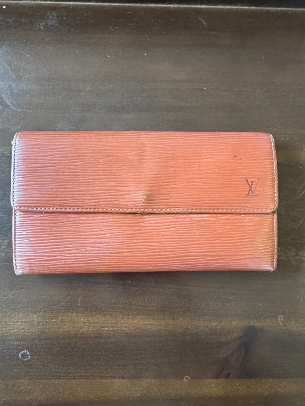 Louis Vuitton Chestnut Epi Sarah Leather Wallet